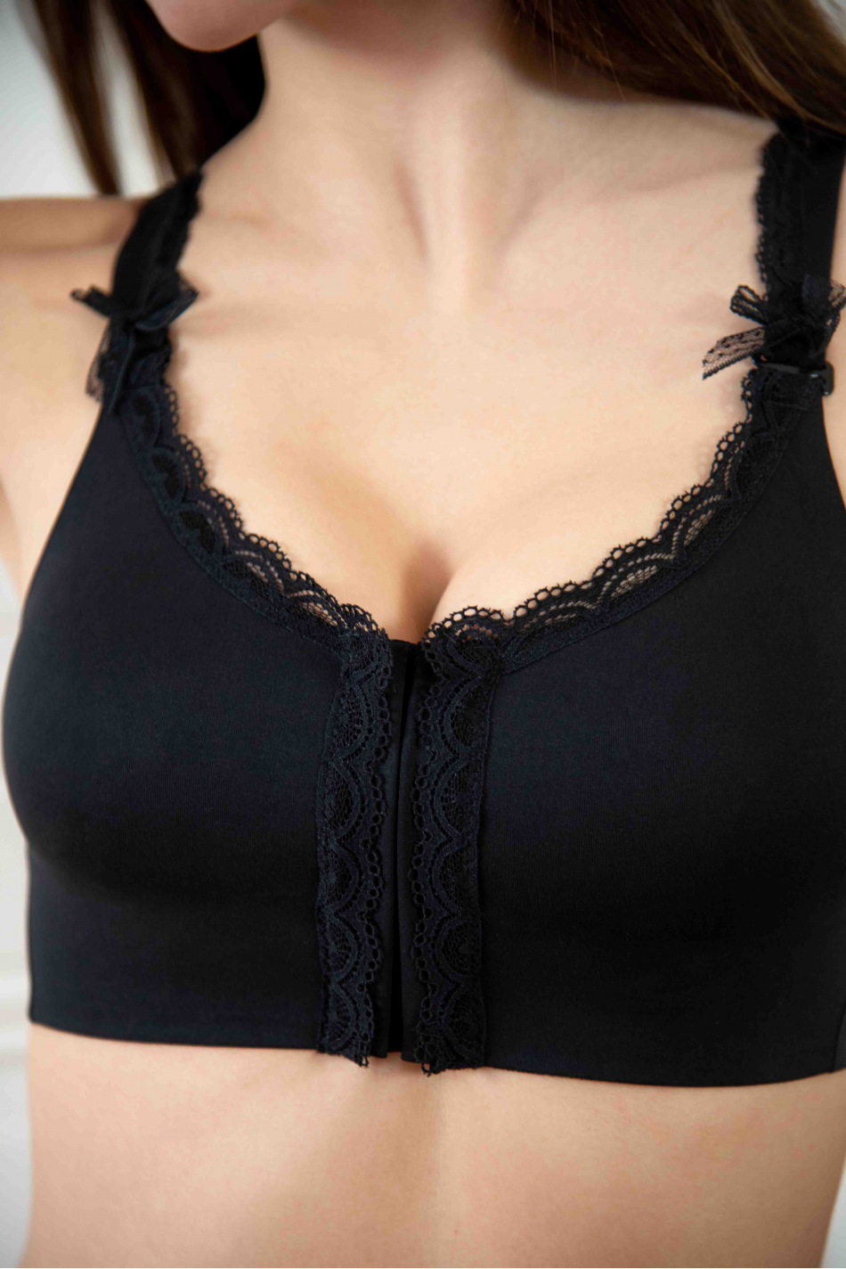 Post-op Bra After Breast Enlargement or Reduction - Black Size XS